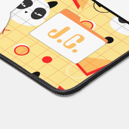 Schattige Kawaii Yellow Panda Beer Bureaumat (Hoek)