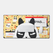 Schattige Kawaii Yellow Panda Beer Bureaumat (Keyboard & Muis)