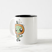 Schattige Kawaii Zombie Pompoen Iced Coffee Mok (Voorkant links)