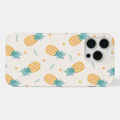 Schattige Kawaii Zomer Ananas Patroon iPhone Hoesje (Achterkant horizontaal)