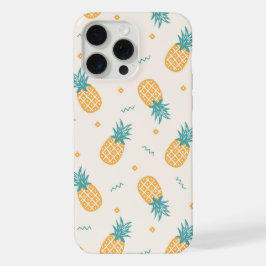 Schattige Kawaii Zomer Ananas Patroon iPhone 15 Pro Max Case