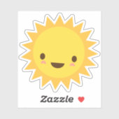 Schattige kawaii zon karakter sticker (Vel)