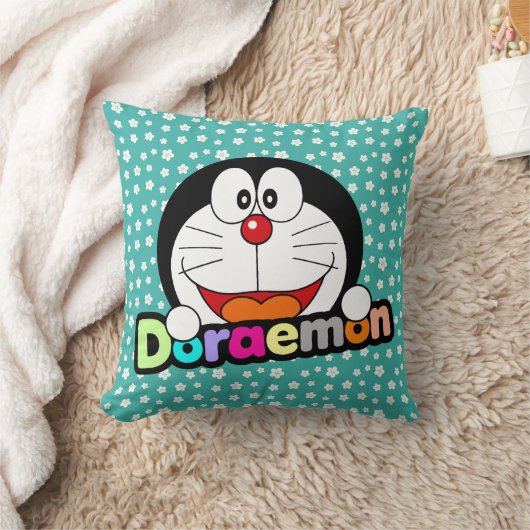 Schattige Kawaii Zwarte Doraemon Anime Kussen (Deken)