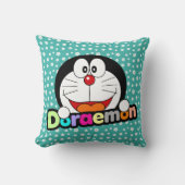 Schattige Kawaii Zwarte Doraemon Anime Kussen (Voorkant)