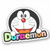 Schattige Kawaii Zwarte Doraemon Anime Sticker (Voorkant)