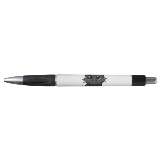 Schattige Kawaii Zwarte Kat Pen (Voorkant)