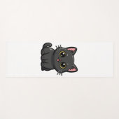 Schattige Kawaii Zwarte Kat Yogamat (Voorkant (horizontaal))