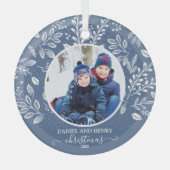 Schattige keepaardfotokerst glas ornament (Voorkant)