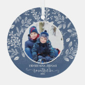 Schattige keepaardfotokerst glas ornament (Achterkant)