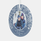 Schattige keepaardfotokerst glas ornament (Voorkant links)