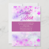 Schattige Keltische maan en sterren zoete zestien Kaart (Achterkant)