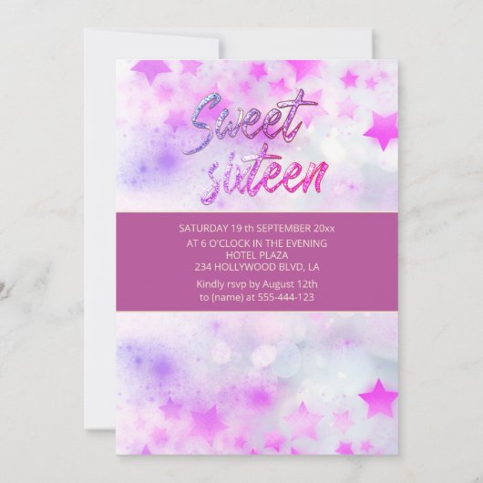 Schattige Keltische maan en sterren zoete zestien Kaart (Achterkant)