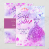 Schattige Keltische maan en sterren zoete zestien Kaart (Voorkant / Achterkant)