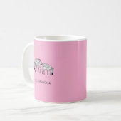 Schattige Keniaanse zebra's Koffiemok (Voorkant links)