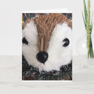 SCHATTIGE KERELTJE ZEGT **VROLIJK KERSTFEEST AAN U KAART