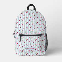 Schattige kers blauwe strepen retro gepersonalisee