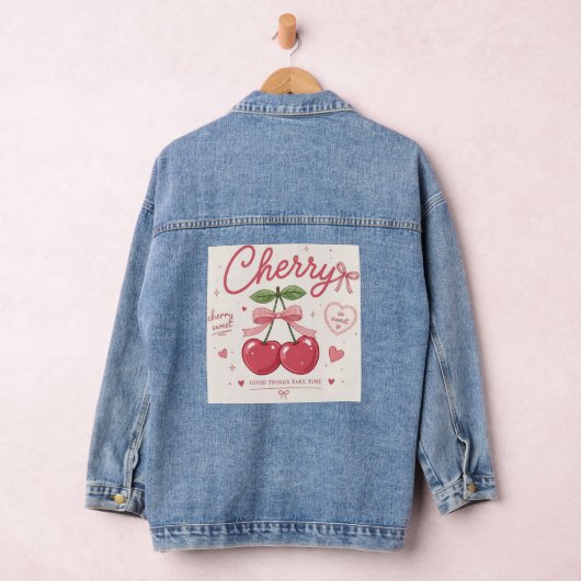Schattige kers denim jacket (Hangar)