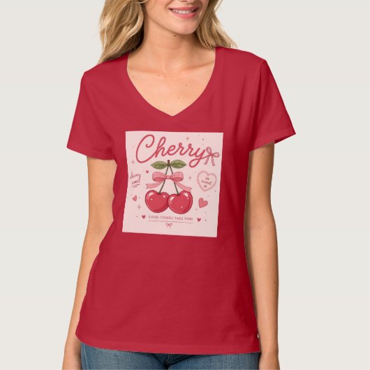 Schattige kers  t-shirt (Voorkant)