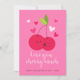 Schattige Kersen Liefdes Hartjes Valentijnsdag Feestdagenkaart
