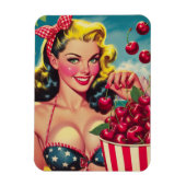 Schattige Kersen Pin-up Magneet (Verticaal)