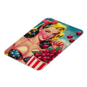 Schattige Kersen Pin-up Magneet (Linkerzijde)