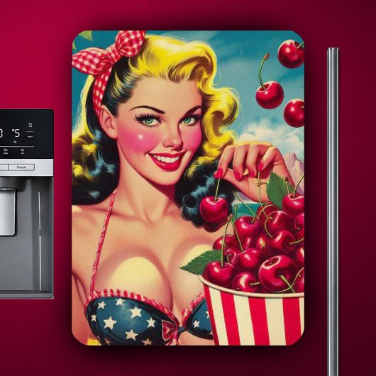 Schattige Kersen Pin-up Magneet