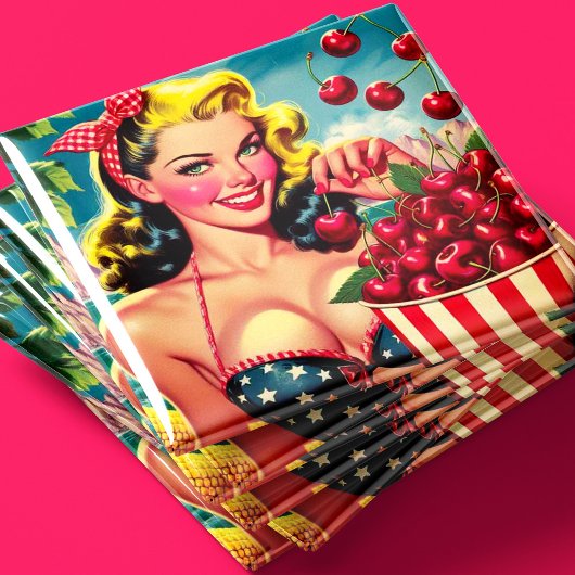 Schattige Kersen Pin-up Magneet