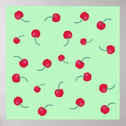 Schattige kersen poster (Voorkant)