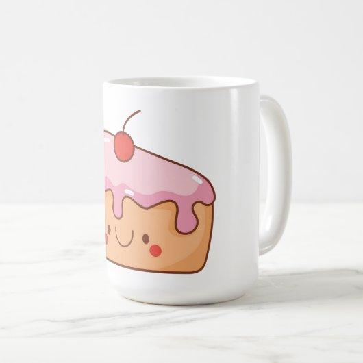 Schattige kersencake slice koffiemok (Voorkant rechts)