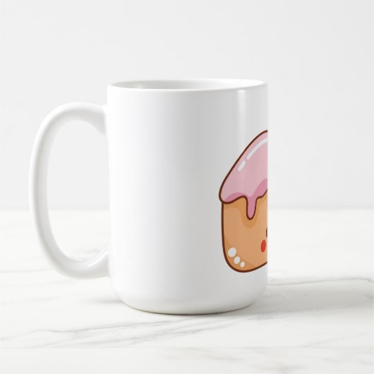 Schattige kersencake slice koffiemok (Links)