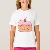 Schattige kersencake slice t-shirt (Voorkant)