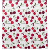 Schattige kersenpatroon Douchegordijn (Voorkant)