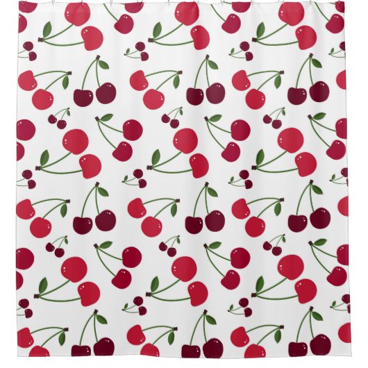 Schattige kersenpatroon Douchegordijn (Voorkant)