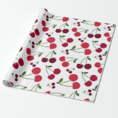 Schattige kersenpatroon Inpakpapier (Uitgerold)