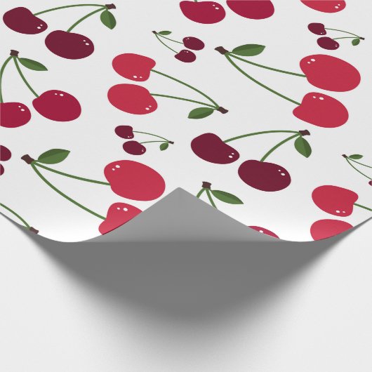 Schattige kersenpatroon Inpakpapier (Hoek)