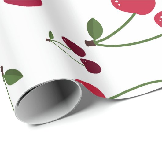 Schattige kersenpatroon Inpakpapier (Rol Hoek)