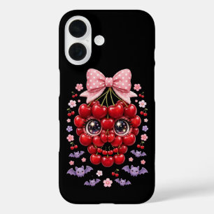 Schattige Kersenskeletboog Hoesje Halloween Kawaii