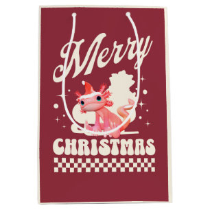Schattige Kerst Axolotl Prettig Kerstfeest Medium Cadeauzakje