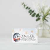 Schattige Kerst Baby Penguin Boek aanvraag Informatiekaartje (Staand voorkant)