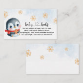 Schattige Kerst Baby Penguin Boek aanvraag Informatiekaartje (Voorkant / Achterkant)