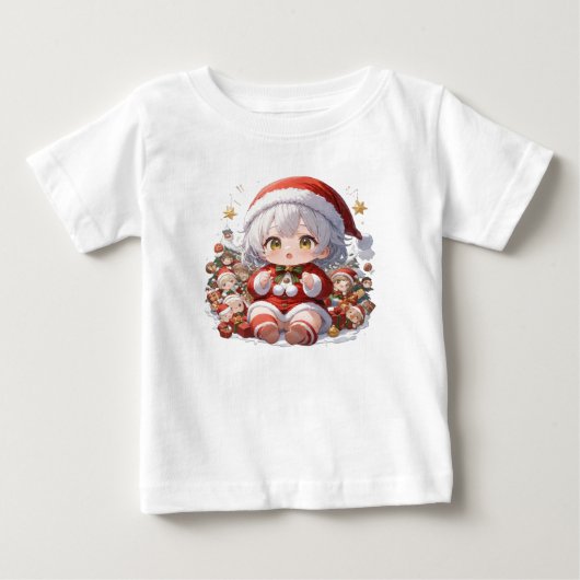 Schattige Kerst Baby Santa Chibi (Voorkant)