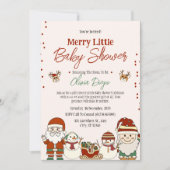 Schattige Kerst Baby shower Kaart (Voorkant)
