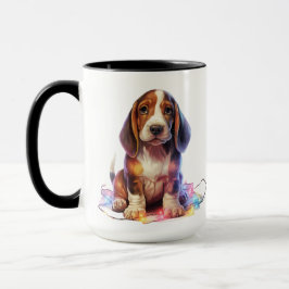 SCHATTIGE KERST BASSET HOUND PUPPY MOK