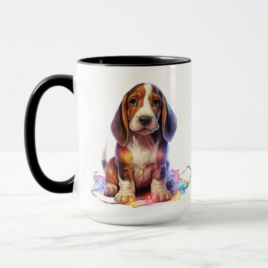 SCHATTIGE KERST BASSET HOUND PUPPY MOK (Links)
