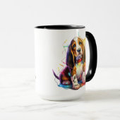 SCHATTIGE KERST BASSET HOUND PUPPY MOK (Voorkant rechts)