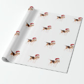 Schattige Kerst Beagle  Cadeaupapier (Uitgerold)