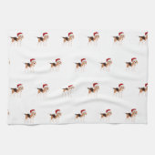 Schattige Kerst Beagle  Theedoek (Horizontaal)