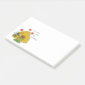 Schattige Kerst Bij Funge Kerstkaart Cartoon Post-it® Notes (Schuin)