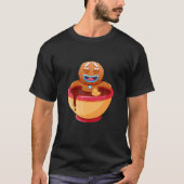 Schattige Kerst Biscuit Brood Coffee Art Design T-shirt (Voorkant)