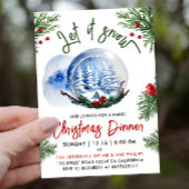 Schattige Kerst Blauw Winter Sneeuw Wereldbol Wate Kaart